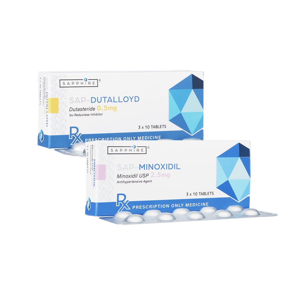 SAP-デュタロイド0.5mg 30錠+SAP-ミノキシジル2.5mg 30錠