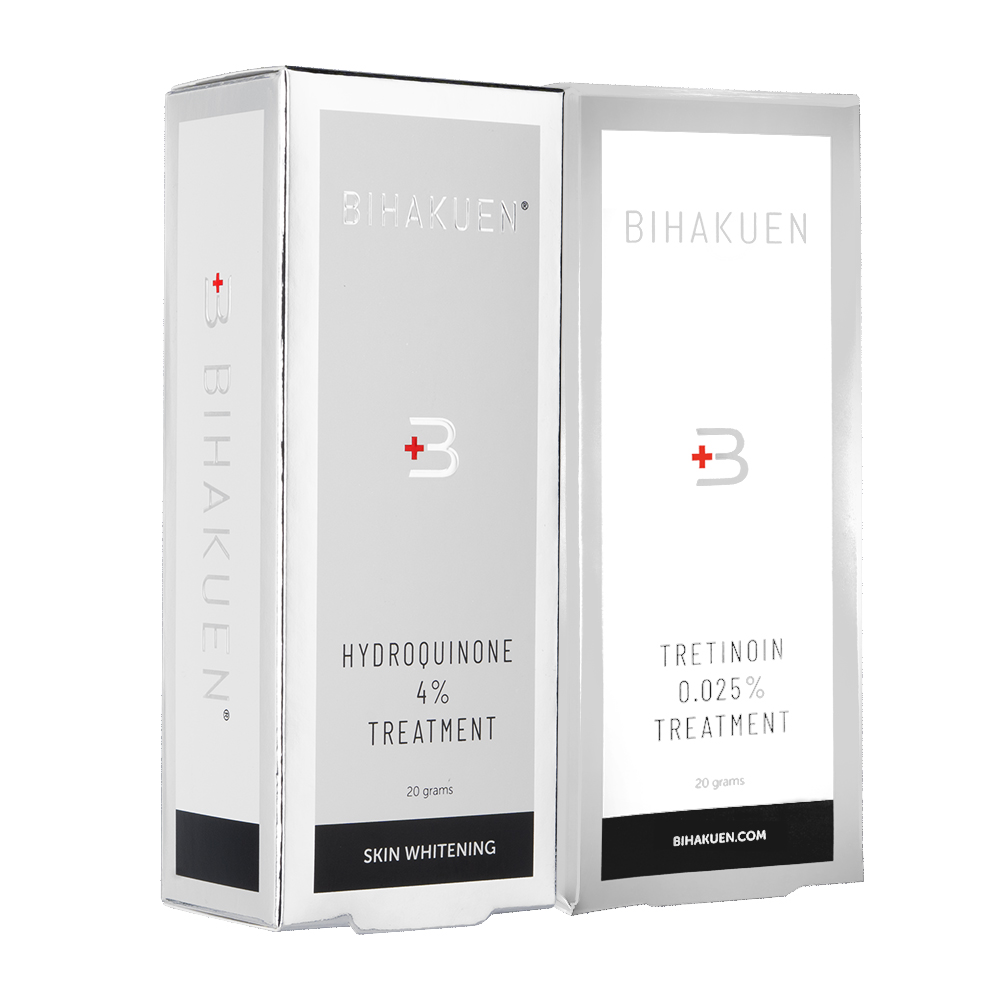 ハイドロキノン 4% 20g 1本 + トレチノイン 0.025% 20g 1本 (BIHAKUEN)